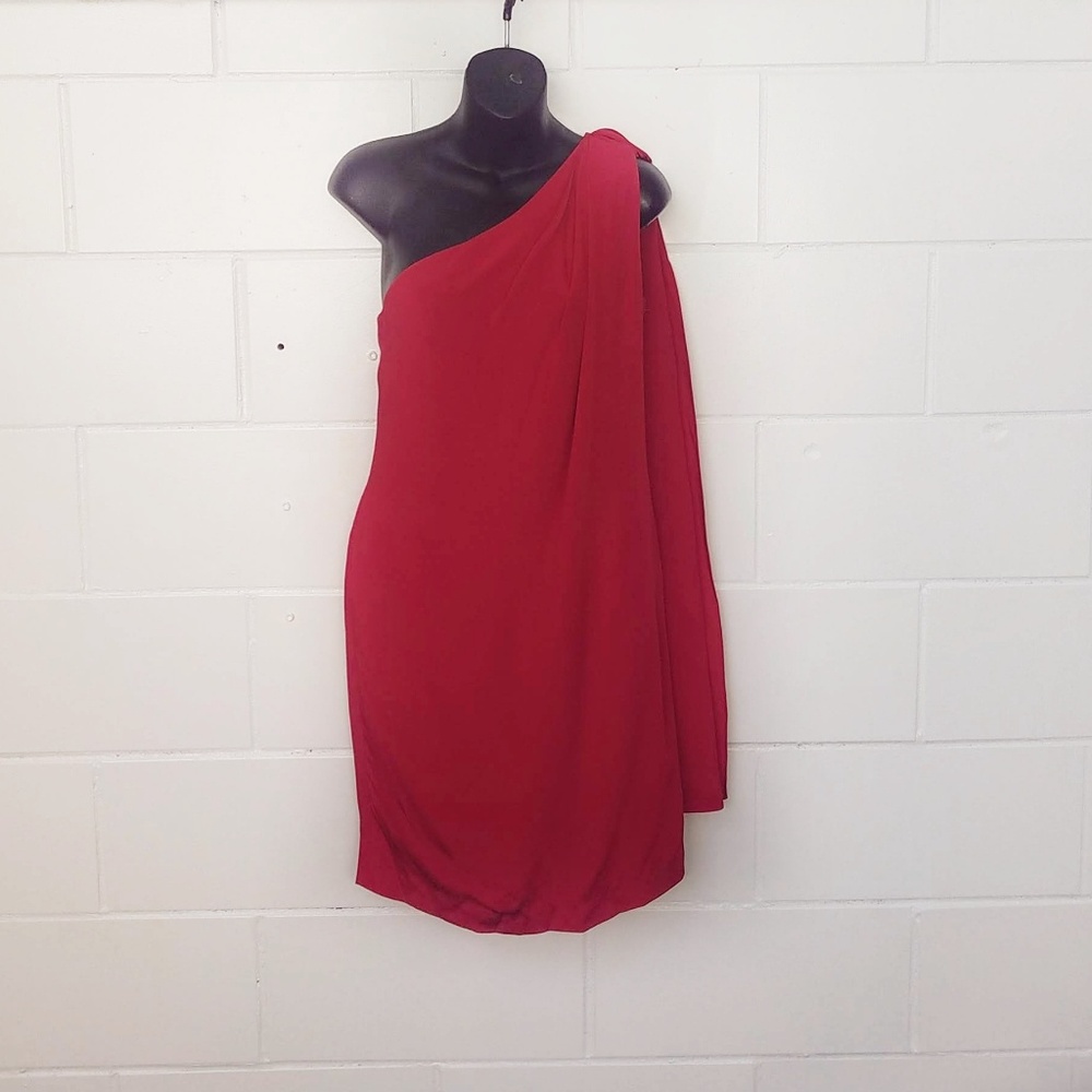 Steven Stolman One Shoulder Midi Cape Dress Size4